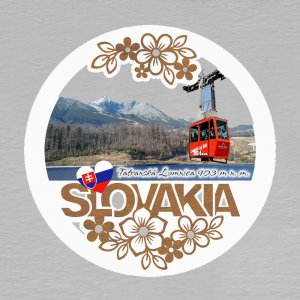 Tatranská Lomnica - magnet kulatý Slovakia