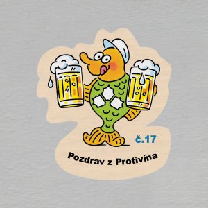 č. 17 Pozdrav z Protivína - magnet ořez