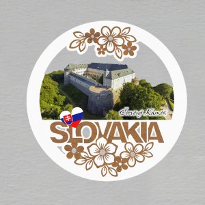 Červený Kameň - magnet kulatý Slovakia