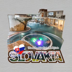 Termálne kúpalisko Podhájska - magnet ořez masiv SLOVAKIA