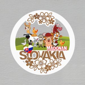 Madonan - magnet kulatý Slovakia