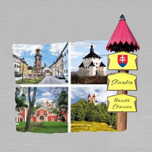 Banská Štiavnica - magnet rozcestník cedule Slovakia