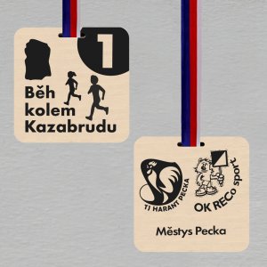 Běh kolem Kazabrudu - 1.místo - medaile oboustranný potisk