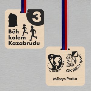 Běh kolem Kazabrudu - 3.místo - medaile oboustranný potisk