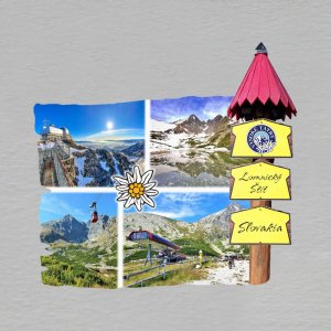 Vysoké Tatry - magnet rozcestník cedule Slovakia