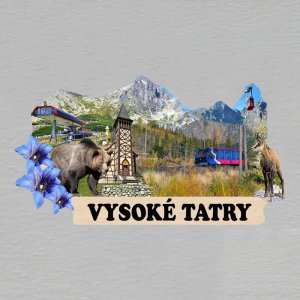 Vysoké Tatry - magnet ořez masiv