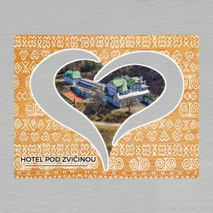 Hotel pod Zvičinou - magnet prořez srdce