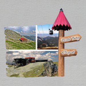 Nízké Tatry - Chopok - magnet rozcestník šipky