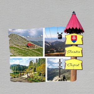 Nízké Tatry - Chopok - magnet rozcestník cedula Slovakia