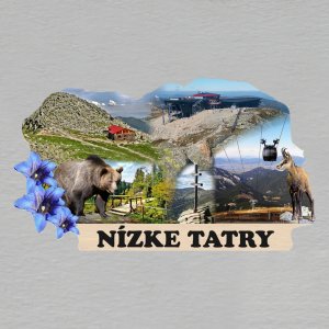 Nízké Tatry - magnet ořez s textem