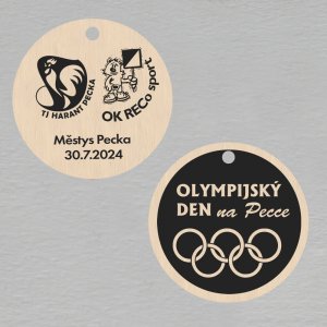 Olympijský den - medaile oboustranný potisk