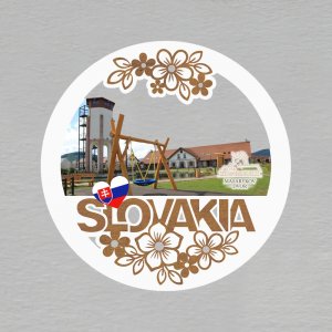 Masarykov dvor - magnet kulatý Slovakia