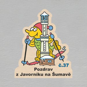 č. 37 Pozdrav z Javorníku na Šumavě - magnet masiv