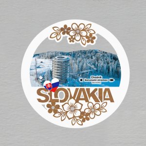 Chodník korunami stromov - magnet kulatý Slovakia