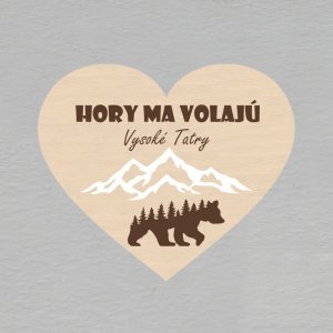 Vysoké Tatry - Hory ma volajú - medvěd - magnet srdce