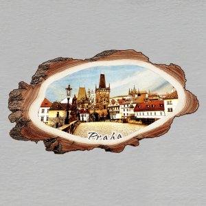 Praha - Mostecká brána - magnet kůra