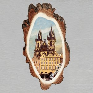 Praha - Týnský chrám 3 - magnet kůra