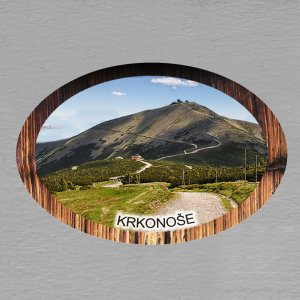 Krkonoše - magnet ovál rám