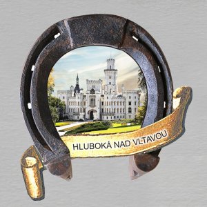 Hluboká nad Vltavou - Zámek 3 - magnet podkova