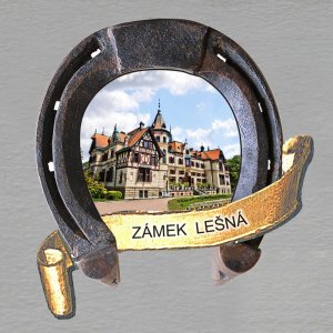 Lešná - zámek - magnet podkova