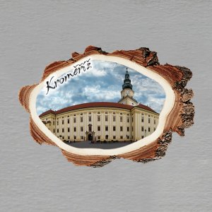 Kroměříž - Zámek 2 - magnet kůra malá