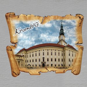 Kroměříž - Zámek 2 - magnet pergamen