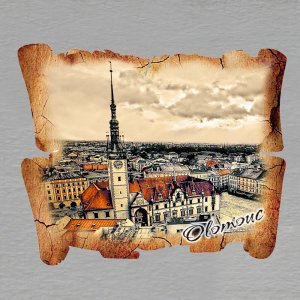 Olomouc - magnet pergamen