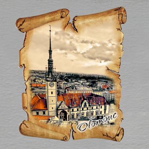 Olomouc - magnet pergamen