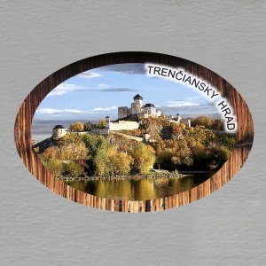 Trenčianský hrad - magnet ovál rám