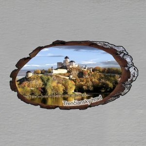 Trenčianský hrad - magnet kůra ovál