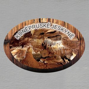 Koněpruské jeskyně - magnet ovál