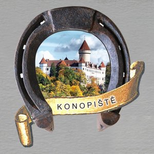 Konopiště - magnet podkova