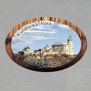 Kunětická hora - Hrad - magnet ovál