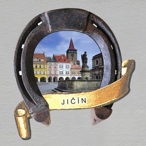 Jičín - Náměstí - magnet podkova