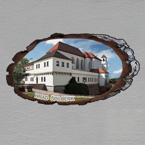 Špilberk - hrad - magnet kůra ovál