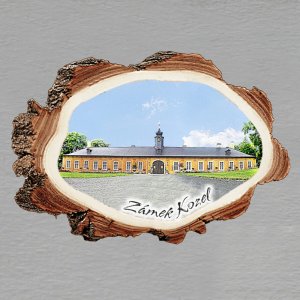 Kozel - zámek - magnet kůra malá