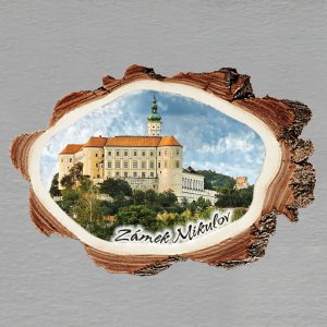 Mikulov - Zámek 1 - magnet kůra malá