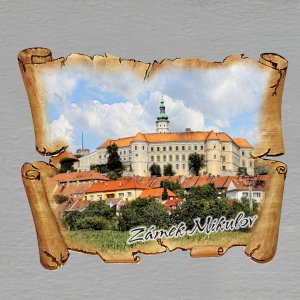 Mikulov - Zámek 2 - magnet pergamen