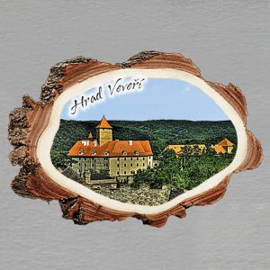 Veveří - Hrad - magnet kůra malá