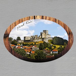 Rabí - hrad -magnet ovál