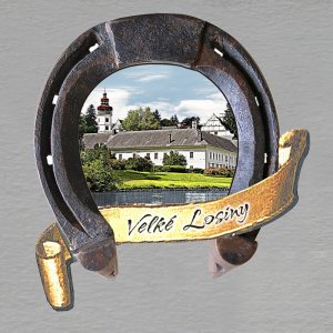 Velké Losiny - zámek - magnet podkova