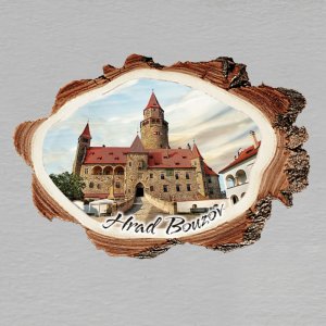 Bouzov - hrad - magnet kůra malá