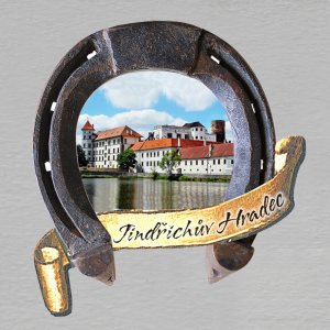 Jindřichův Hradec - Panorama - magnet podkova