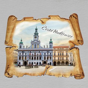 České Budějovice - magnet pergamen