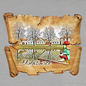 Holašovice - magnet pergamen