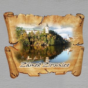 Žirovnice - zámek - magnet pergamen