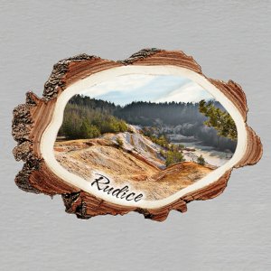 Rudice - magnet kůra malá