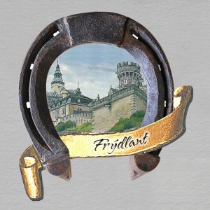 Frýdlant - Zámek a hrad - magnet podkova