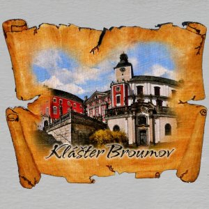 Broumov - klášter - magnet pergamen