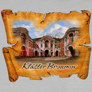 Broumov - klášter - magnet pergamen